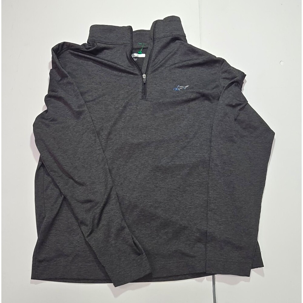 Greg Norman Play Dry 1/4 Zip Mock Neck Stretch Golf Top Gray Mens Size S